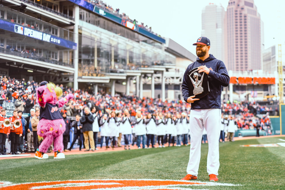  Indians' starting pitcher, Corey Kluber, was awarded the second Cy Young award of his career.&nbsp; 
