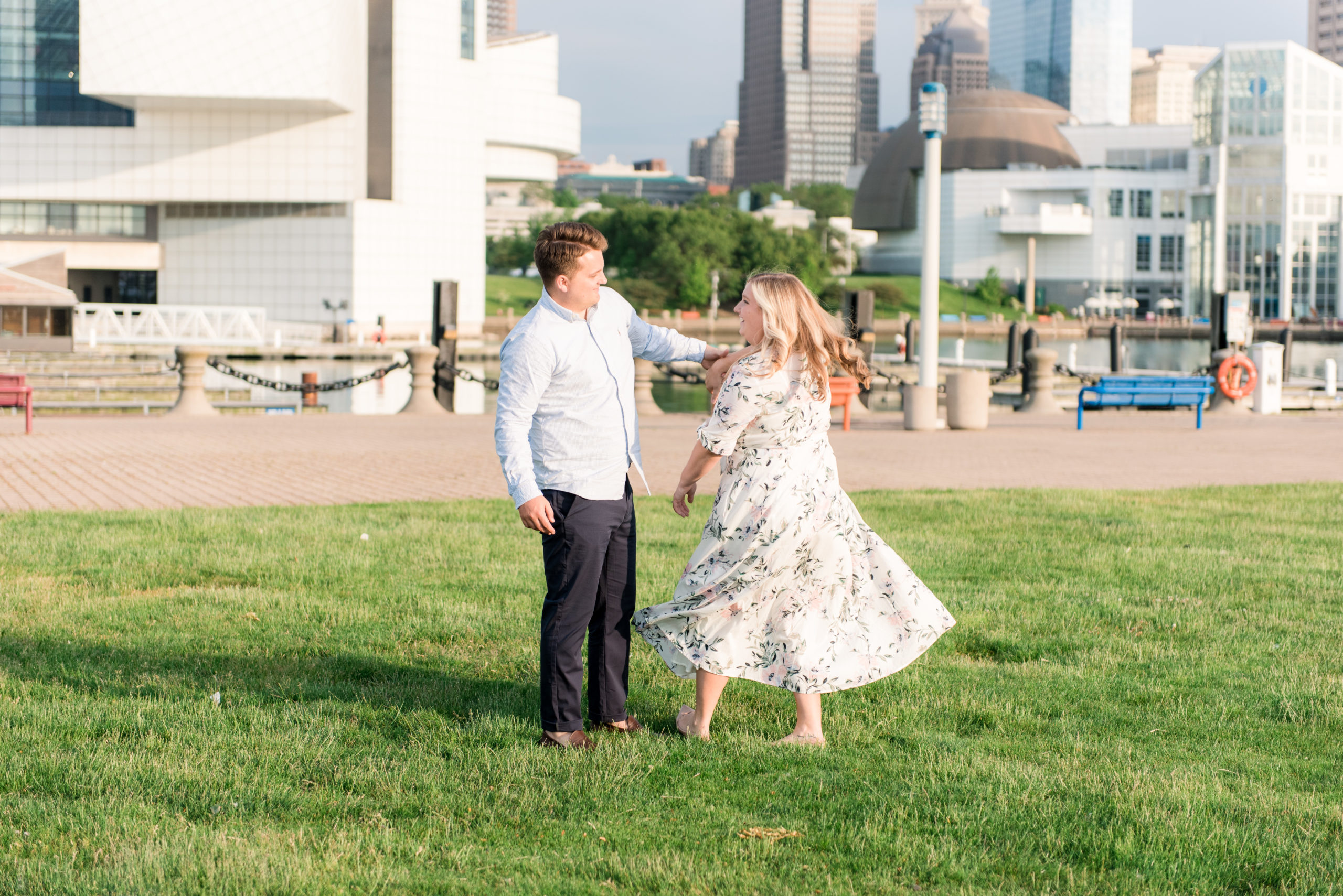 Voinovich Bicentennial Park Engagement Session Allison + Solomon